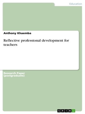 cover image of Reflective professional development for teachers